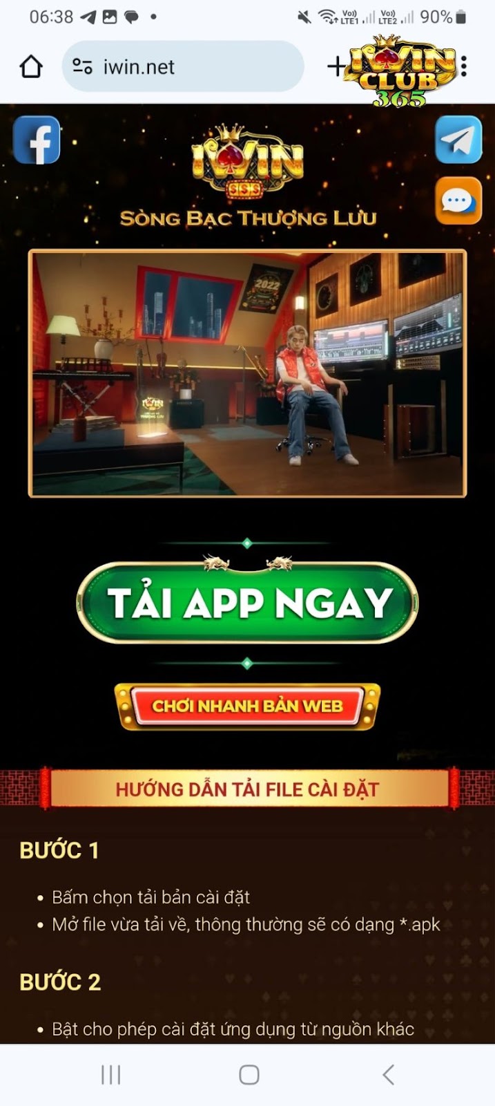 Truy cập thành công bằng iWin Club bằng mạng 4G Mobifone